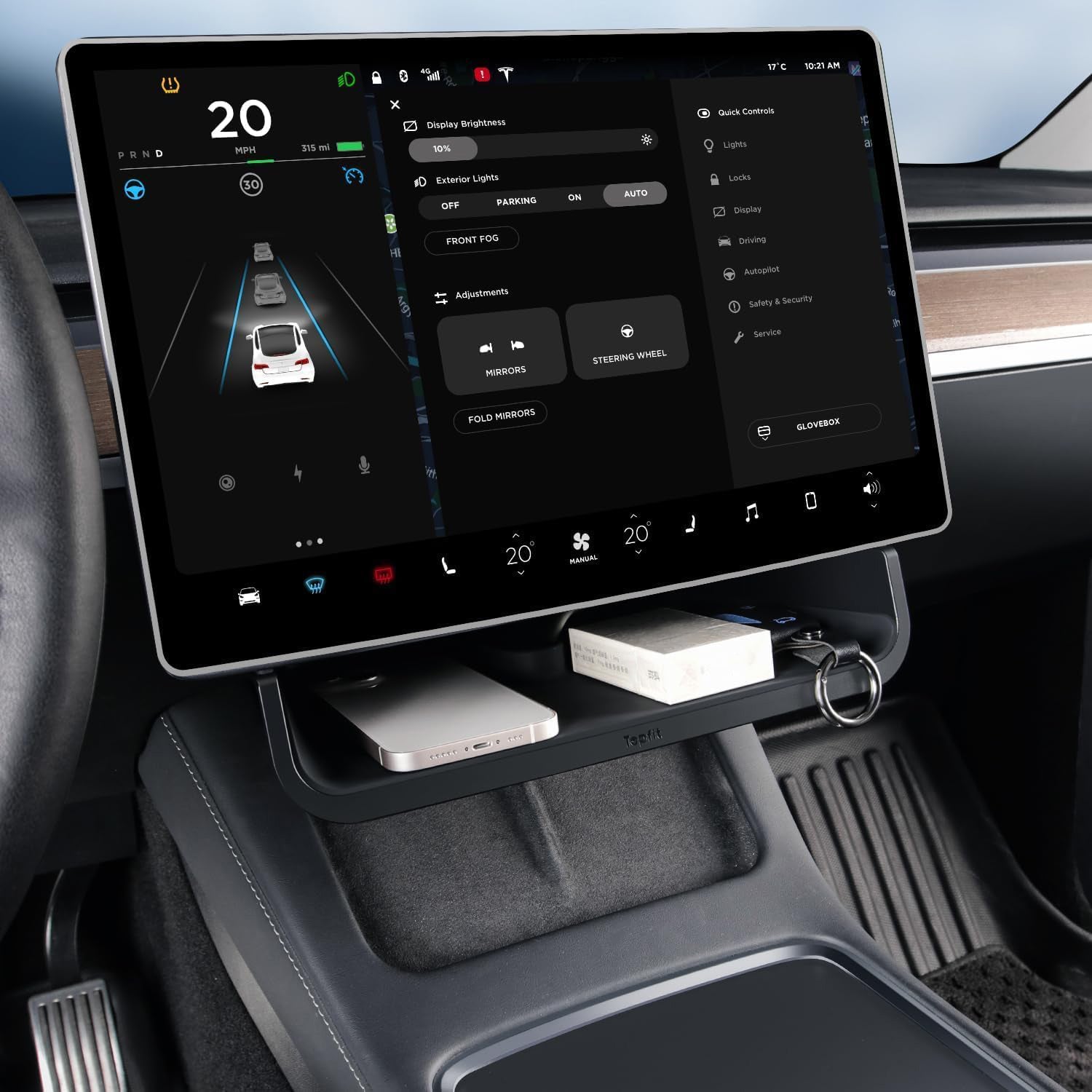 Center Console Screen Lower Storage Box
